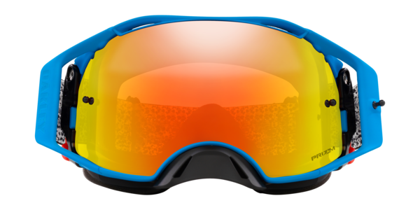 Oakley Airbrake MX Goggles Blue Crackle Strap/Prizm MX Torch