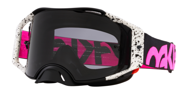 Oakley Airbrake MX Goggles Black Splatter Strap/Dark Grey