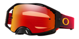 Oakley Airbrake MX Goggles Red Flow Strap/Prizm MX Torch Iridium Lenses OO7046-E6
