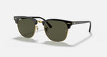 Ray-Ban Clubmaster Classic Polished Black On Gold Frame/G-15 Green Lens RB3016 W0365 51