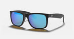 Ray-Ban Justin Color Mix Matte Black Frame/Blue Mirror Lens RB4165 622/55