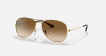 Ray-Ban Cockpit Polished Gold Frame/Light Brown Gradient Lens RB3362 001/51 59