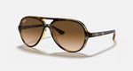 Ray-Ban Cats 5000 Classic Polished Light Havana Frame/Light Brown Gradient Lens RB4125 710/51 59