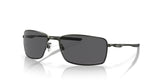 Oakley Square Wire Sunglasses Carbon Frame/ Gray Polarized Lens OO4075-04