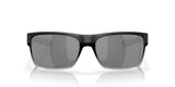 Oakley Two Face Sunglasses Machinist Collection Matte Black Frame / Chrome Iridium Lens OO9189-30