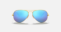 Ray-Ban Aviator Flash Lenses Matte Gold Frame/Blue Lens RB3025 112/4L 58