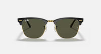 Ray-Ban Clubmaster Classic Polished Black On Gold Frame/G-15 Green Lens RB3016 W0365 51