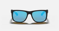 Ray-Ban Justin Color Mix Matte Black Frame/Blue Mirror Lens RB4165 622/55
