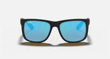 Ray-Ban Justin Color Mix Matte Black Frame/Blue Mirror Lens RB4165 622/55