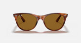 Ray-Ban Wayfarer II Classic Polished Striped Havana Frame/B-15 Brown Lens RB2185 954/33 52