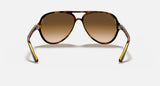 Ray-Ban Cats 5000 Classic Polished Light Havana Frame/Light Brown Gradient Lens RB4125 710/51 59