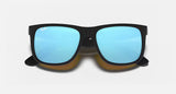 Ray-Ban Justin Color Mix Matte Black Frame/Blue Mirror Lens RB4165 622/55