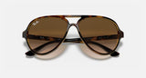 Ray-Ban Cats 5000 Classic Polished Light Havana Frame/Light Brown Gradient Lens RB4125 710/51 59