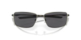 Oakley Square Wire Sunglasses Carbon Frame/ Gray Polarized Lens OO4075-04