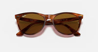 Ray-Ban Wayfarer II Classic Polished Striped Havana Frame/B-15 Brown Lens RB2185 954/33 52
