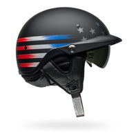 BELL Pit Boss Banner Matt Black/Red Jet/Half Helmet On-Road Street Motorcycle