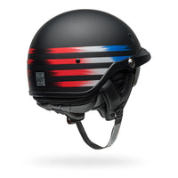 BELL Pit Boss Banner Matt Black/Red Jet/Half Helmet On-Road Street Motorcycle