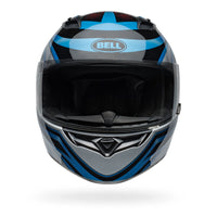 BELL Qualifier Motorcycle Street Helmet Conduit Blue/Black, Silver/Black