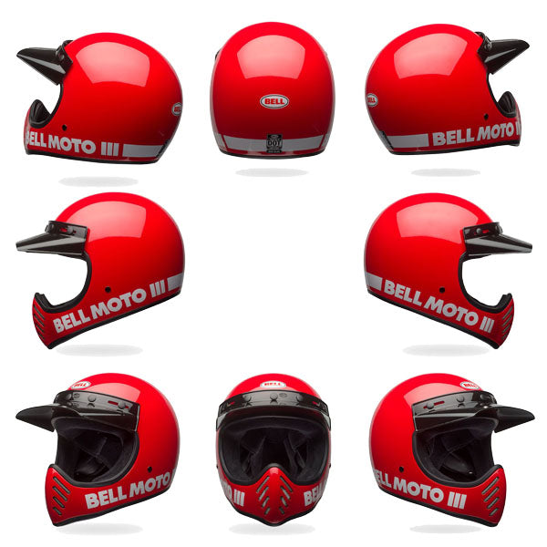 bell motorcycle helmet red BELL Moto-3 Classic Helmet Gloss Black, Matte/Gloss Blackout, Red, Whi – Motor Sports Zone
