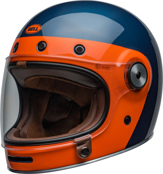 bell bullitt retro blue full face helmet ราคา BELL Bullitt Street On-road Helmet Vader Dark Blue/Orange, Gray, White – Motor Sports Zone