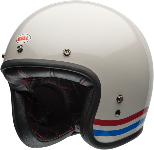BELL Custom 500 Stripes Jet/Half Helmet Gloss Pearl White Cruiser OnRoad Touring