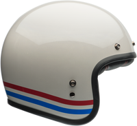 BELL Custom 500 Stripes Jet/Half Helmet Gloss Pearl White Cruiser OnRoad Touring