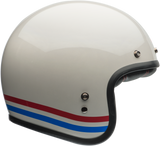 BELL Custom 500 Stripes Jet/Half Helmet Gloss Pearl White Cruiser OnRoad Touring