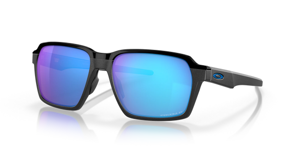 Oakley Parlay Sunglasses Steel Frame/ Prizm Sapphire Polarized Lens OO4143-0558