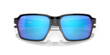 Oakley Parlay Sunglasses Steel Frame/ Prizm Sapphire Polarized Lens OO4143-0558