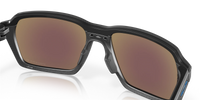 Oakley Parlay Sunglasses Steel Frame/ Prizm Sapphire Polarized Lens OO4143-0558