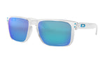 Oakley Holbrook XL Sunglasses POLISHED CLEAR Frame/ PRIZM SAPPHIRE POLAR Lens