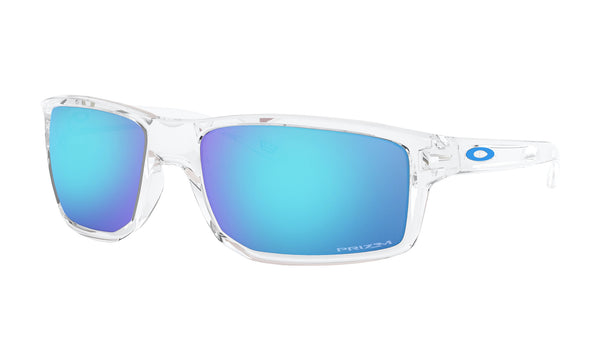 Oakley GIBSTON Sunglasses Polished Clear Frame/ Prizm Sapphire Lens