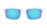 Oakley GIBSTON Sunglasses Polished Clear Frame/ Prizm Sapphire Lens