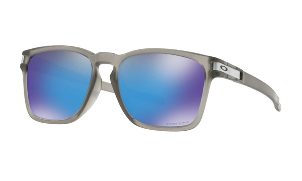 Oakley Latch Square (Low Bridge Fit) Sunglasses Matte Grey Ink Frame/ Prizm Sapphire Lens OO9358-1255