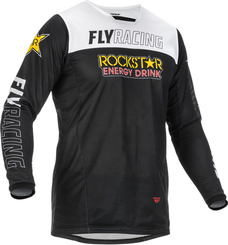 Fly Racing Kinetic Rockstar Mesh Jersey -Black/Red/White-