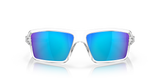 Oakley Cables Sunglass Polished Clear Frame / Prizm Sapphire Polarized Lenses