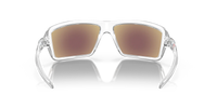 Oakley Cables Sunglass Polished Clear Frame / Prizm Sapphire Polarized Lenses