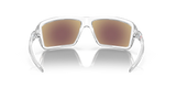 Oakley Cables Sunglass Polished Clear Frame / Prizm Sapphire Polarized Lenses
