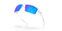 Oakley Cables Sunglass Polished Clear Frame / Prizm Sapphire Polarized Lenses