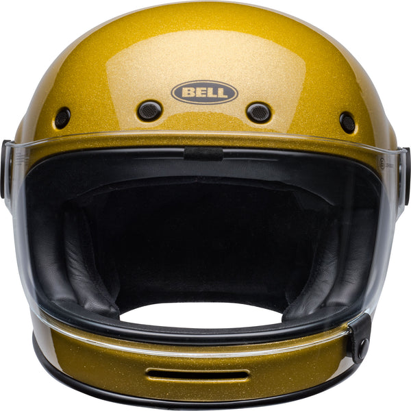 classic motorcycle helmets gold flexk Super Low Profile 3/4 Helmet Throw back looks 70's Helmets Metal Flake Gold