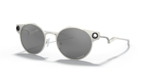Oakley Deadbolt Sunglass Satin Chrome Frame/ Prizm Black Lenses