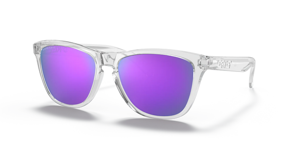 Oakley Frogskins Sunglasses Polished Clear Frame PRIZM Violet