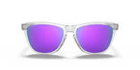 Oakley Frogskins Sunglasses Polished Clear Frame/ PRIZM Violet Lens Low Bridge Fit