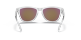 Oakley Frogskins Sunglasses Polished Clear Frame/ PRIZM Violet Lens Low Bridge Fit