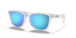 Oakley Frogskins Sunglasses Crystal Clear Frame/ Prizm Sapphire Lens