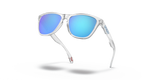 Oakley Frogskins Sunglasses Crystal Clear Frame/ Prizm Sapphire Lens