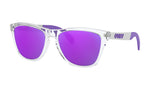 Oakley Frogskins Mix Sunglasses Polished Clear Frame/ Violet Iridium Lens