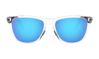 Oakley Frogskins Mix Sunglasses Polished Clear Frame/ Prizm Sapphire Lens
