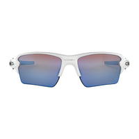 Oakley Flak 2.0 XL Sunglasses Polished White Frame/ Prizm Deep Water Polarized Lens