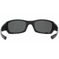 Oakley Fives Squared Sunglasses Polished Black Frame/ Black Iridium Polarized Lens